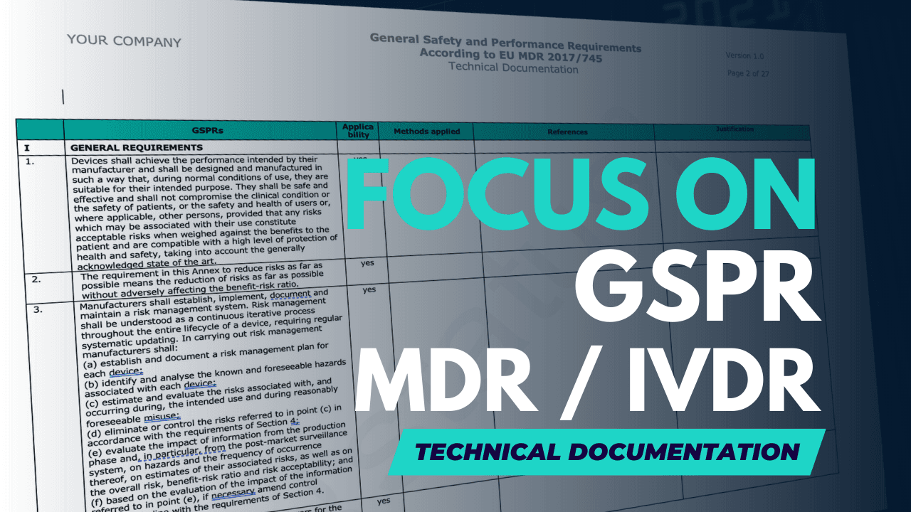 Why we should take MDR and IVDR GSPR into focus